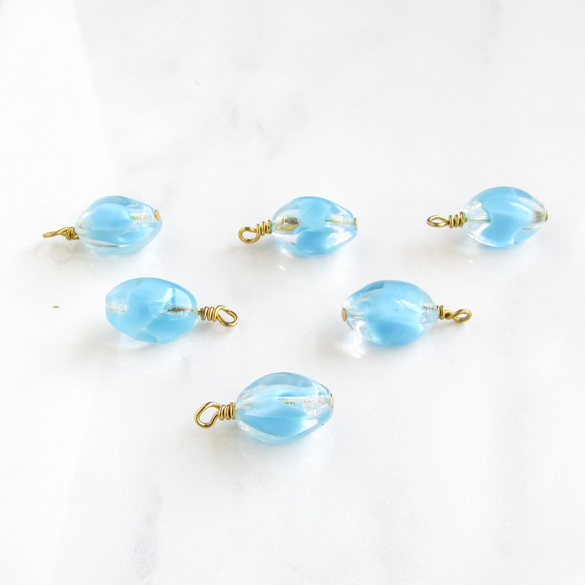 21mm Handmade Charms with Vintage Glass Beads