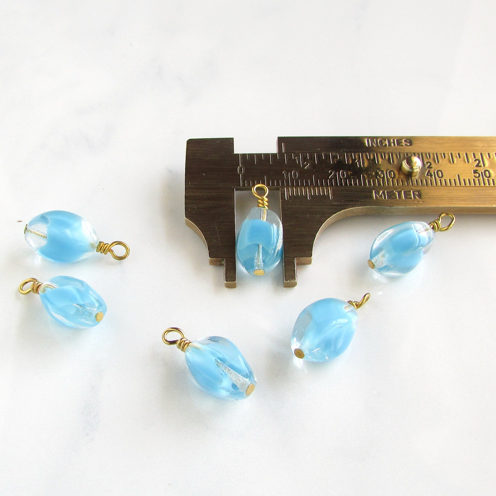 21mm Handmade Charms with Vintage Glass Beads