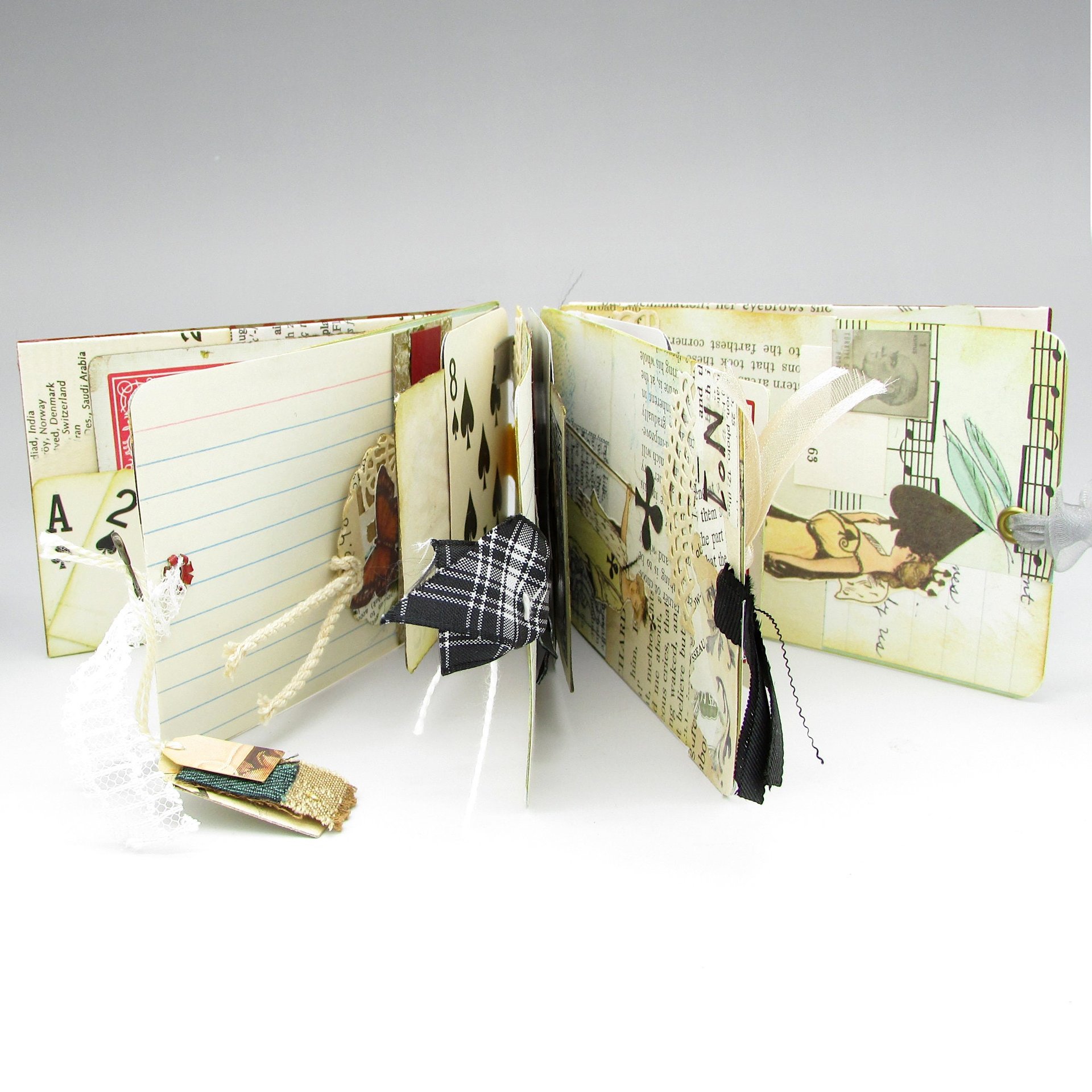 Mini Tag Junk Journal with Tab Binding