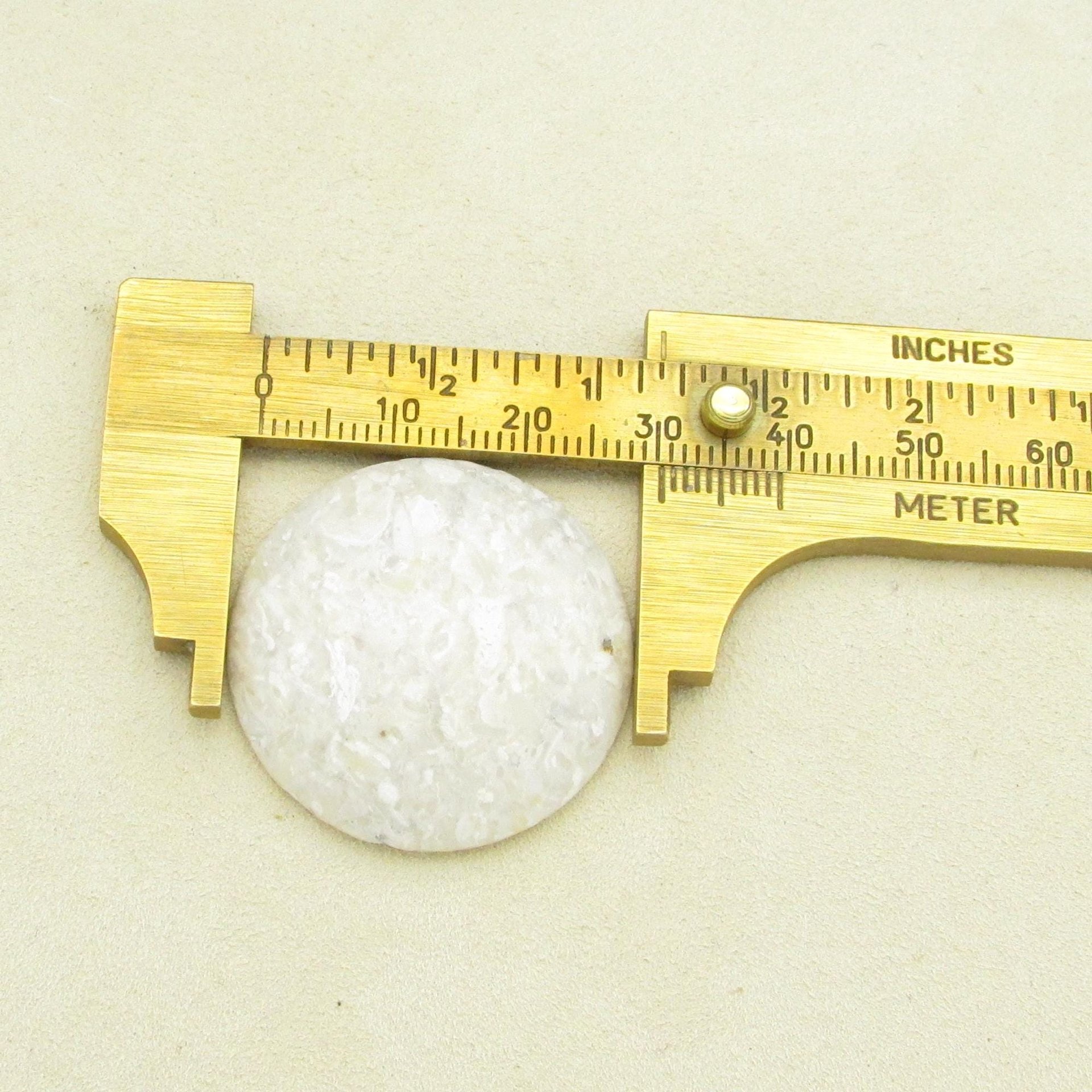 Large Round Cabochon, 30mm Beige Jasper