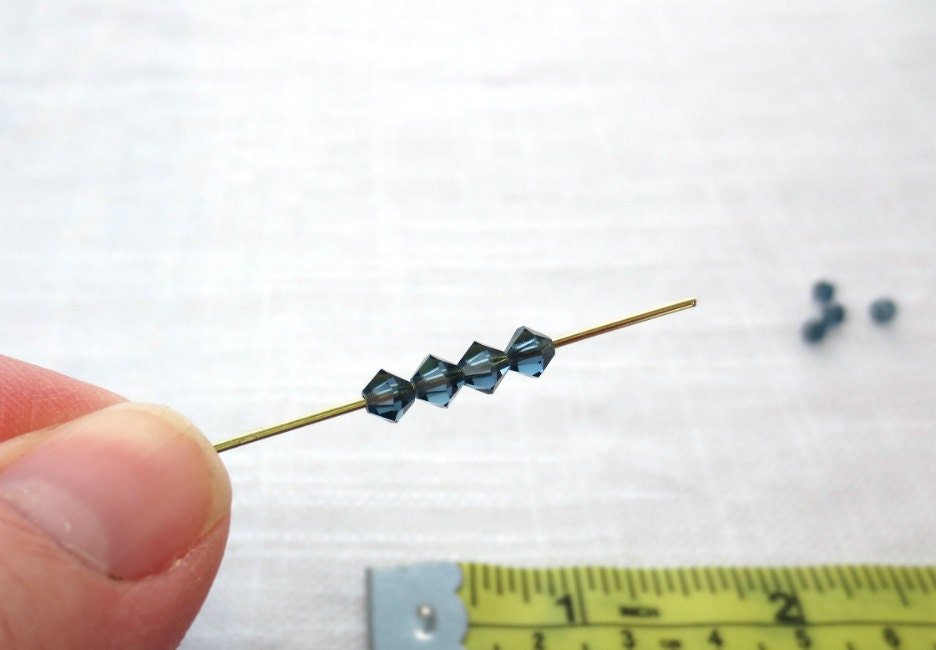 4mm Montana Sapphire Crystal Bicones