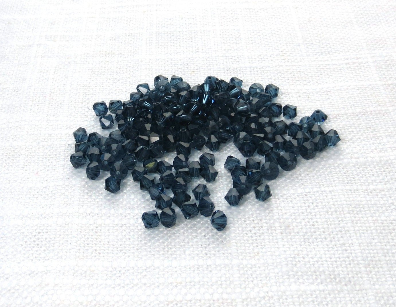 4mm Montana Sapphire Crystal Bicones