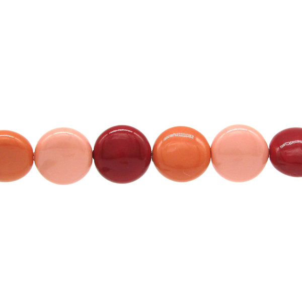 12mm Puffed Coin Bead Mix (15pc)