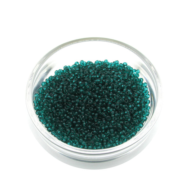 10/0 Round Seed Beads, Translucent Teal