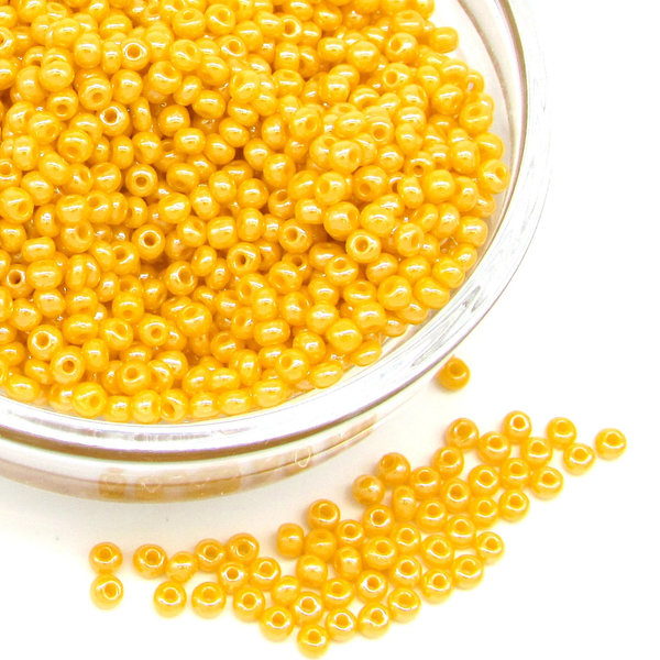 10/0 Seed Beads Opaque Orange Lustre