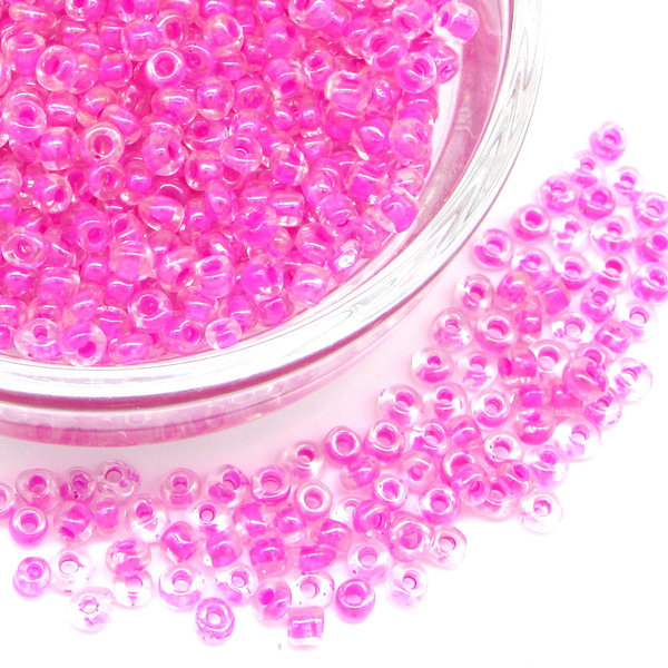 10/0 Pink Lined Lustre Mini Rocailles