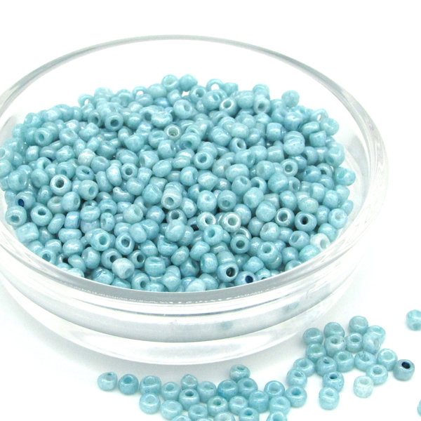 8/0 Mini Rocailles, Turquoise Lustre