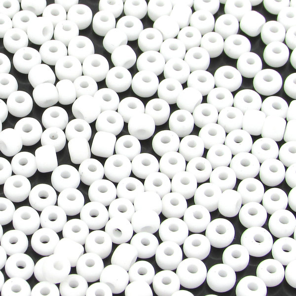 5/0 Round Seed Beads, Opaque White