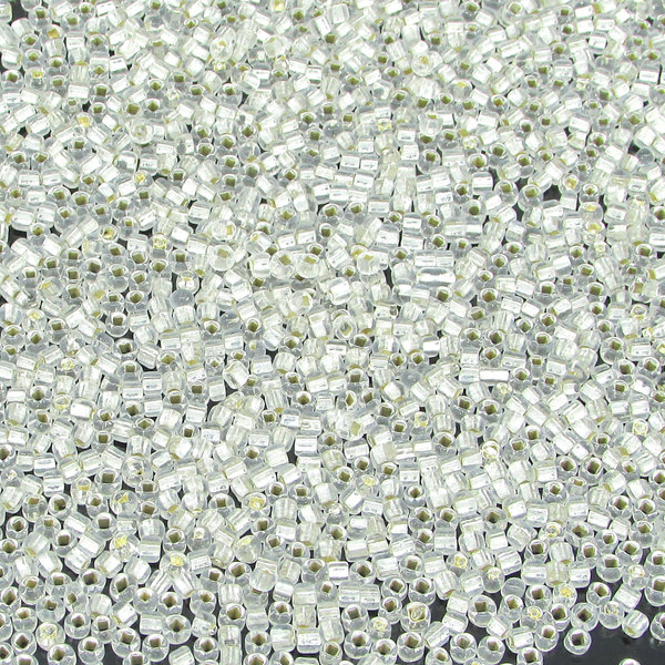 11/0 Seed Beads, Silver Lined Clear Rocaiiles