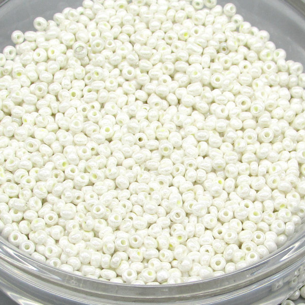 11/0 Seed Beads, Opaque White Pearl