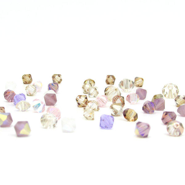 Czech Crystal Bead Mix, 4.5-8mm Bicones