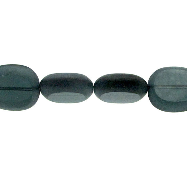 17mm Rectangle 2-Cut Window Beads, Translucent Montana