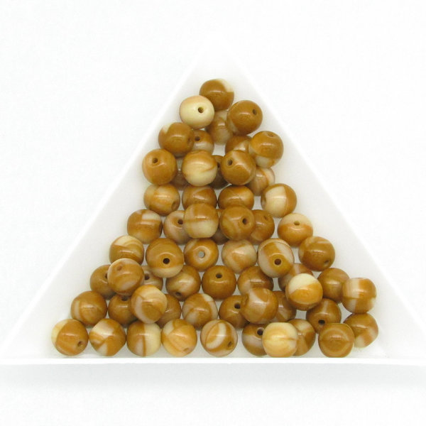 6mm Round Czech Glass Beads in Assorted Colors