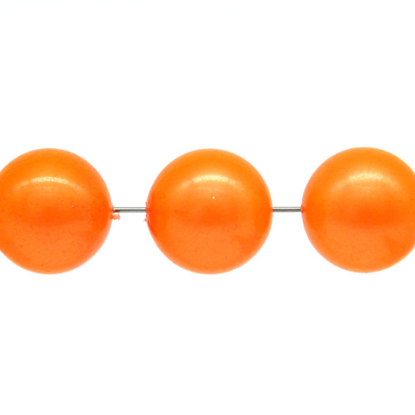 Vintage 18mm Orange Plastic Beads