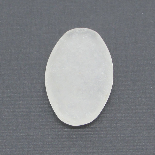 32x18mm Oval Frosted Cabochon, Vintage Camphor Glass