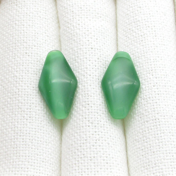 22mm Diamond Rhombus Channel Rhinestones, Vintage Pressed Glass