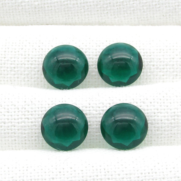 12mm Round Unfoiled Emerald Rhinestone Dentelles
