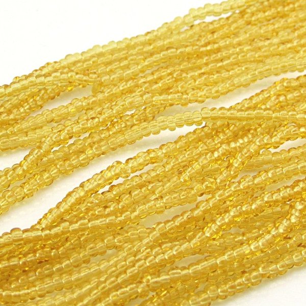 Translucent Topaz Czech Glass 14/0 Rocailles