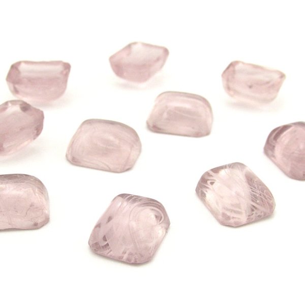 Octagonal Light Amethyst Glass Cabochons