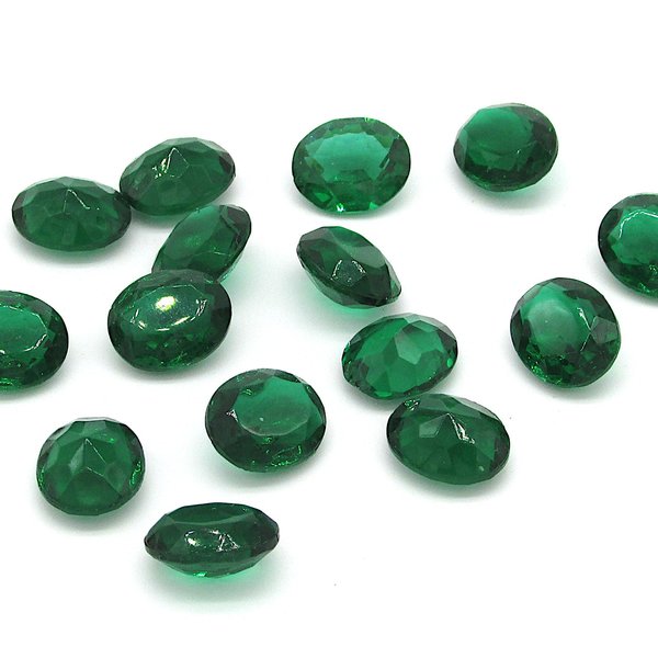 12mm Emerald Oval Rhinestone Dentelles