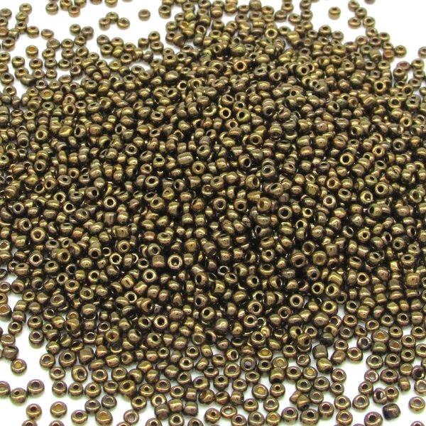 11/0 Seed Beads Antique Bronze Metallic