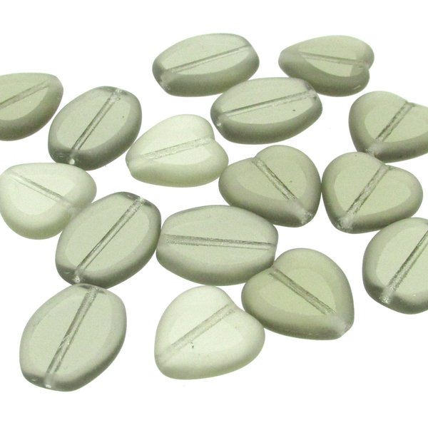 Black Diamond Window Bead Mix, Translucent Greige Czech Glass