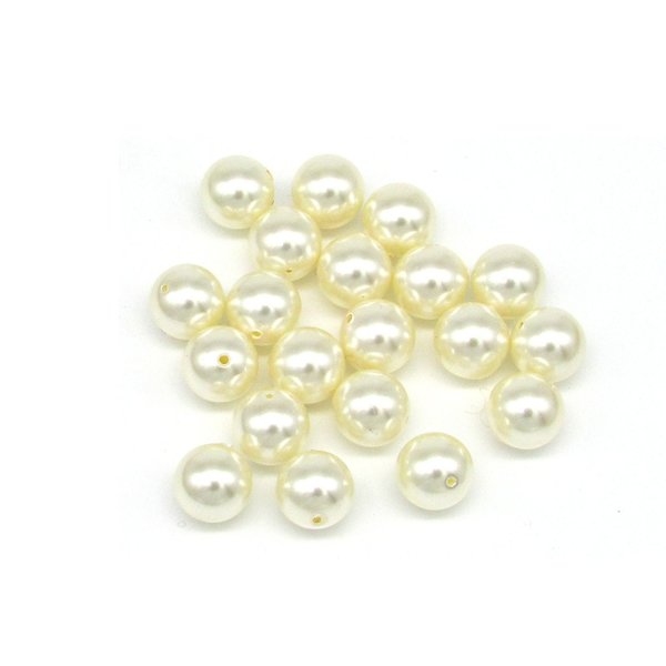 8mm Round Creamrose Crystal Pearl Beads