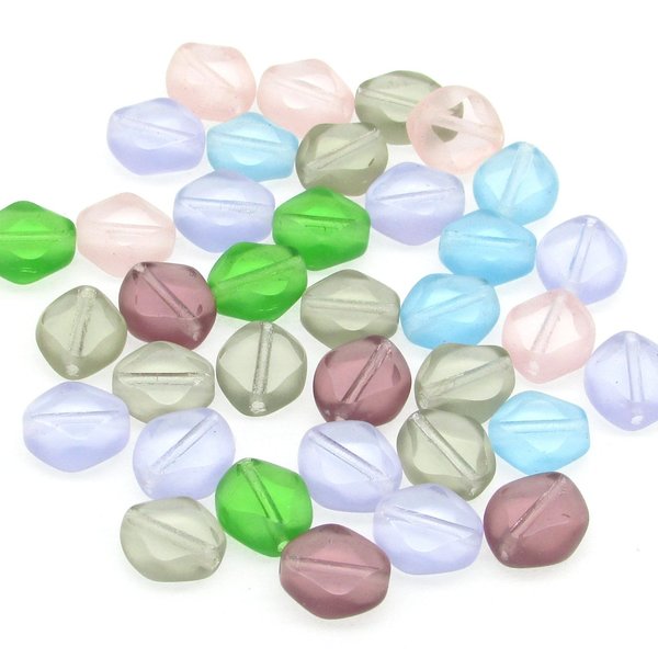 9x8mm Diamond Window Beads