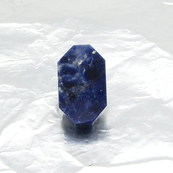Octagonal Cabochon, Dark Blue Sodalite 22.25x13.25mm, 15ct Semiprecious Gemstone