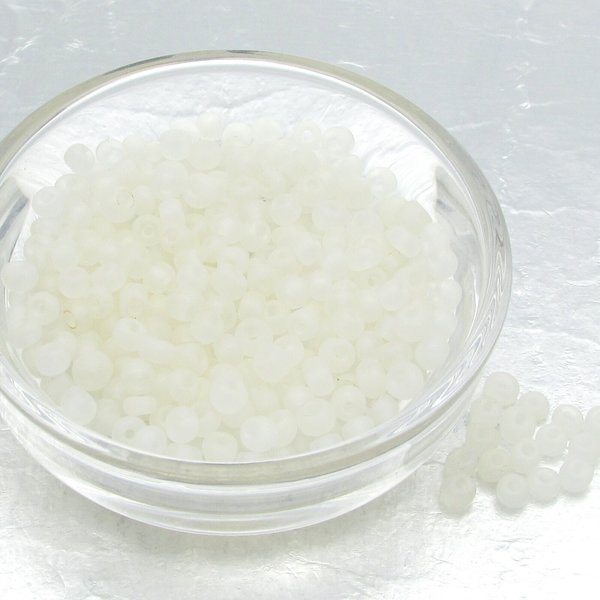 6/0 Seed Beads, Clear Frosted Spacers