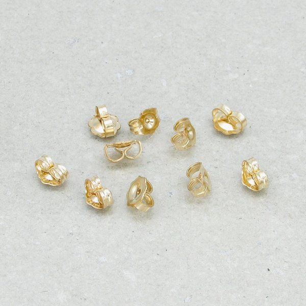 Scalloped Earring Clutch, 12k Gold Filled Friction Ear Nuts (20)