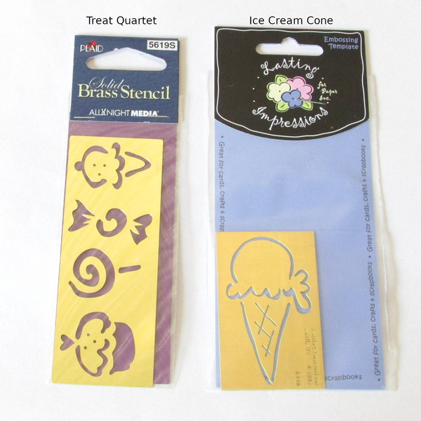 Desserts Brass Embossing Stencils