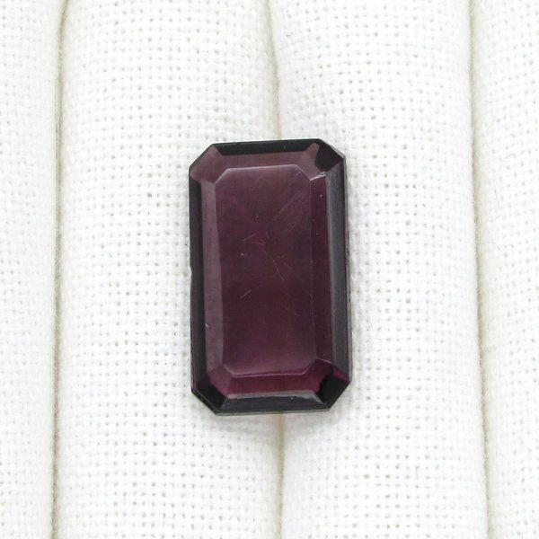 24.5x14.5mm Octagonal Rhinestone, Unfoiled Amethyst Vintage Glass Stone