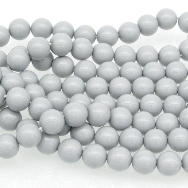 Preciosa Crystal Ceramic Grey Nacre Pearls, 6mm 8mm Round Maxima (25)