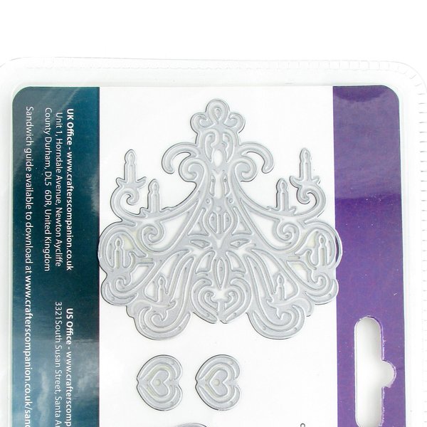 Chandelier Edge Cutting Dies, 7 Piece Set Die'sire Edge'Ables for Manual Embossing