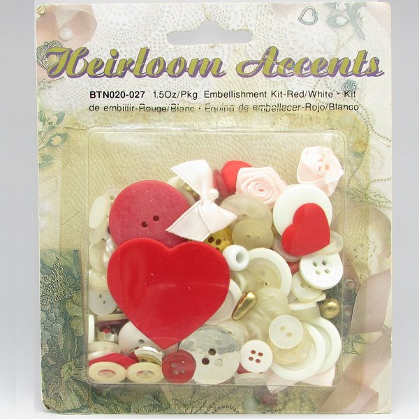 Vintage Embellishment Kit for Scrapbooks, Card Making, and Junk Journals