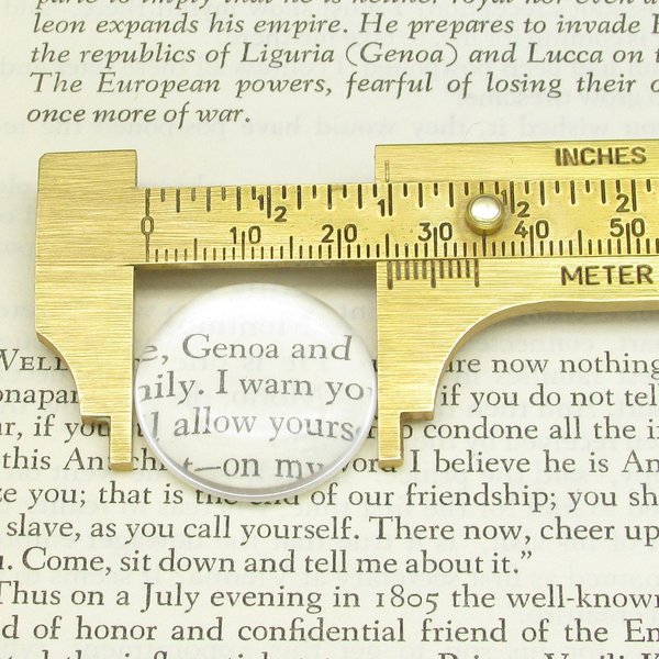 25mm Round Cabochons, Crystal Clear Czech Glass Stones (6)