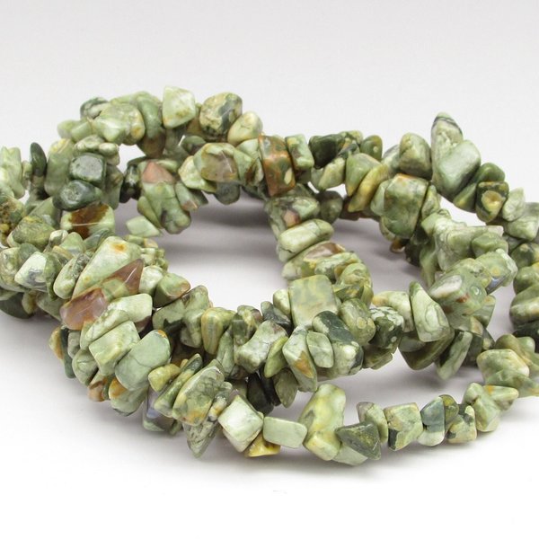 Rhyolite Gemstone Chip Beads, 34" Strand