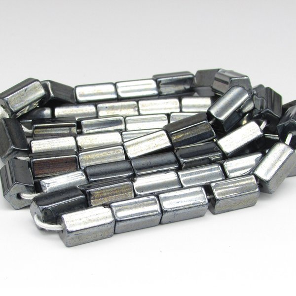 12x8mm Atlas Beads, Vintage Czech Glass Pentagonal Barrels