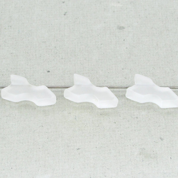 Vintage Matte Crystal Arrows, 17.5x8.5x4mm Flat Beads (3)