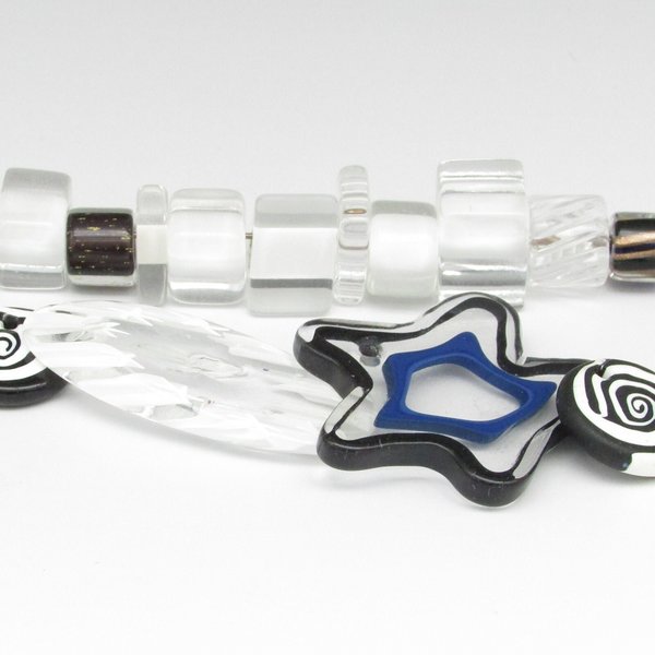 Monochrome Furnace Cane Bead Mix