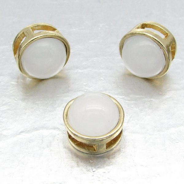 Vintage 12mm Round Slider Pendant with Opaline Glass Cabochon (9)