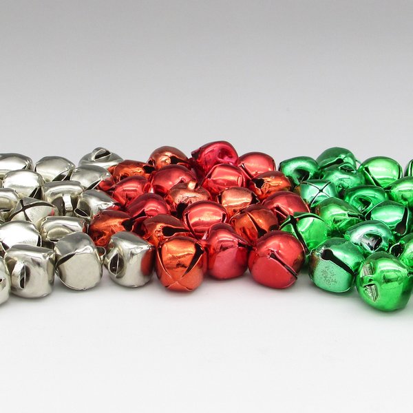 1/2” Jingle Bells, 13mm Round Steel Christmas Embellishments
