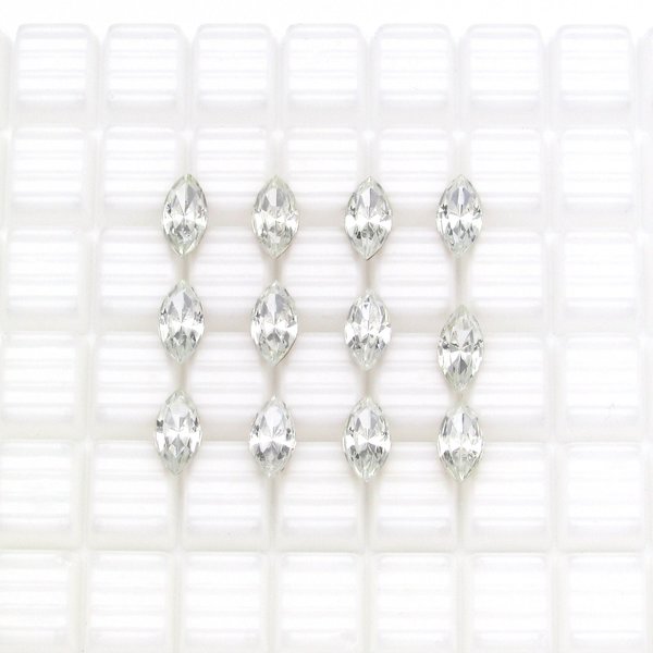 Rhinestone Navettes, 10x5mm 8x4mm Tin Table Cut Marquise