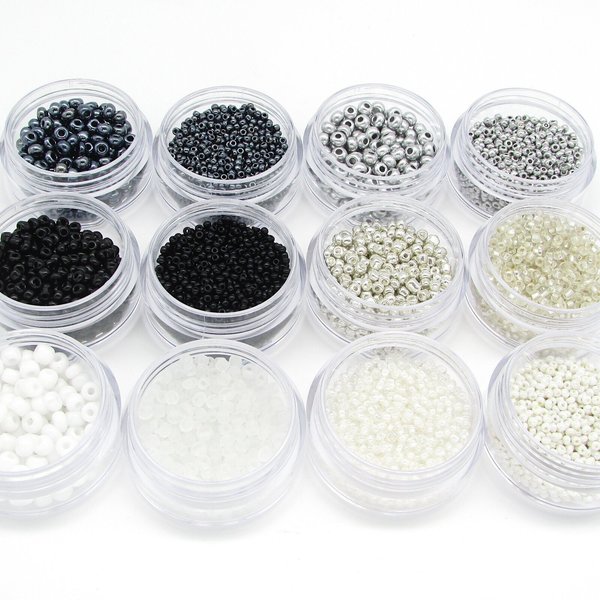 Seed Bead Assortment, Neutral Shades Sampler Kit