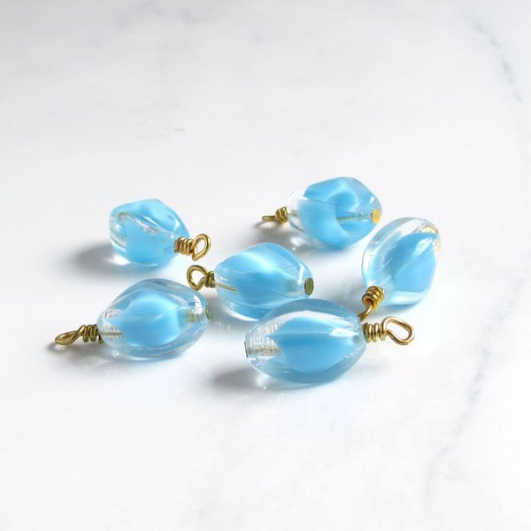 21mm Handmade Charms with Vintage Glass Beads