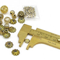 Salvaged Brass Filigree Beads and Bead Caps
