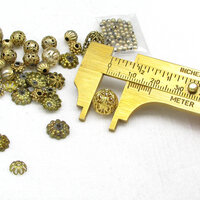Salvaged Brass Filigree Beads and Bead Caps