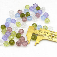 10mm Round Faceted Glass Bead Mix