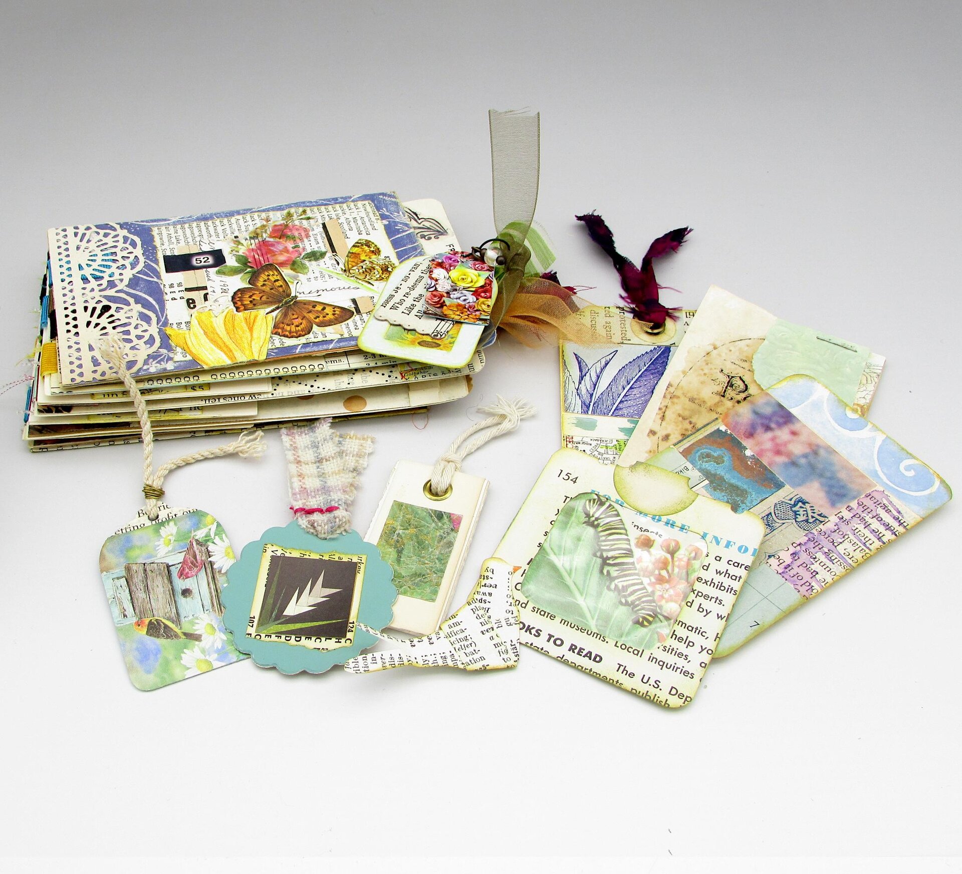 Mini Tag Junk Journal with Tab Binding